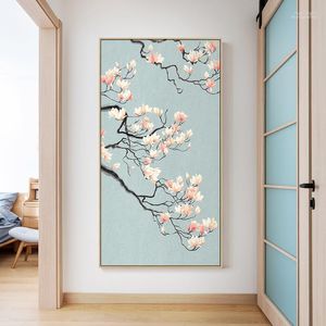 Målningar Kinesiska original Blomma Canvas målning affischer och tryck traditionell inredning Väggkonst bilder för vardagsrummet sovrumsgången