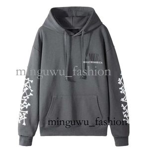 Designerkläder Mens Sweatshirts Amires Am Hoodies Amies Floral Small Fresh Pattern Print Terry Hoodie tröja för män Kvinnor mode 71 217