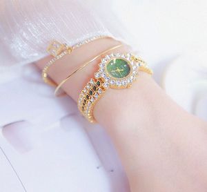 Klassisk kvarts titta på kvinnamodeklänning lady tittar på guldfärg band rostfritt stål 41 mm armbandsur smycken