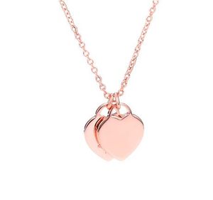 Tiffanyjewelry Sterling Necklace Pendant Female Jewelry Tiffanybead Necklace Blue Heart Quality Designer Necklace Tiffanyjewelry Holiday Gift 169