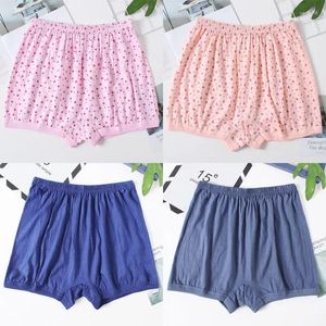 Underpants Middle Aged And Elderly People's Flat Angle Underwear Men Women's Pure Cotton Large Size High Waisted Mom Dad's