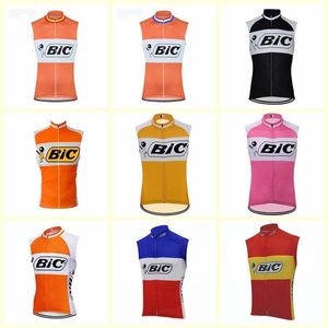 BIC Team Cycling Jersey kamizelka Summer Men Men Bike Tops Szybkie suche ubrania MTB Rower Sports U717051933