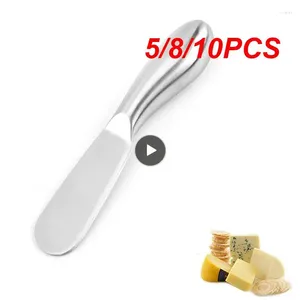 ナイフ5/8/10PCSポータブルステンレススチールクリームナイフバターアプリケーターデザートジャムチーズ