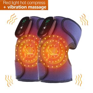 Benmassagers Electric Red Light Knädyna Infraröd uppvärmning Fysioterapi Joint Vibration Massage Elbow Massager Arthritis Pain Relief 230422