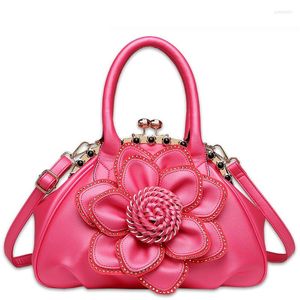 Bolsas de noite 2023 Mulheres moda Flores de rosa feitas de rosa de decalque exclusivo design de grande capacidade Bolsas de bolsa de bolsas de ombro