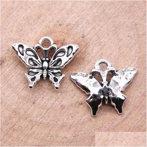 Charms Charms Wangaiyao17X14Mm Legierung Handgefertigter Anhänger Fliegendes Tier Schmetterling Armband Halskette 20 Sets Drop Delivery Schmuck Schmuck Dhtdw