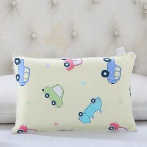 Pillows Cartoon Car Pillow 29x45cm Cotton Pillowcase Soft Pillow Core Breathable Baby Pillow Infant Head Support Protection Cushion 230422