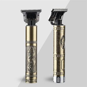 T9 T-shaped electrical hair clippers duddha head dragon oil head small tube men trimmer professional barber razors with charger203O