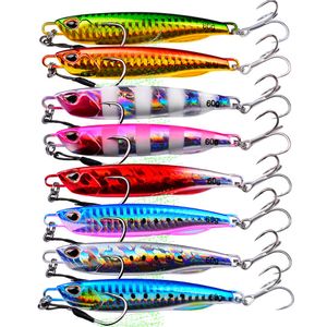 Baits Lures 8 Pcslot Jigging Lure Fishing Lures Metal Spinner Spoon Fish Bait Jigs Japan Fishing Tackle Pesca Bass Tuna Trout Set 230421
