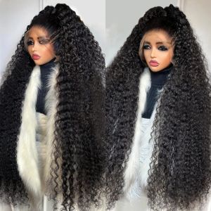 250% Deep Wave 13x4 Lace Frontal Human Hair Wigs Transparent Brazilian Remy 40 Inch Water Wave 13x4 Synthetic Lace Front Wig For Women