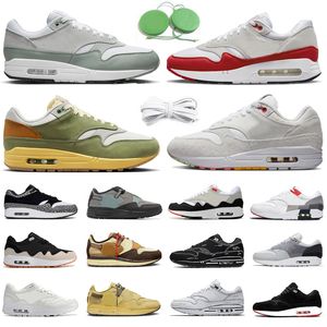 2023 Running Shoes 1 87 Mens Sneaker Big Bubble Mica Green TS x Baroque Brown Sean Wotherspoon UNC London Amsterdam Patta Grey 1s 87s Men Women Trainers Sports Sneakers