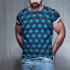 Camisetas masculinas 3D Bump color T-shirt imprimindo estilo de rua elegante tamanho grande k100-4xl