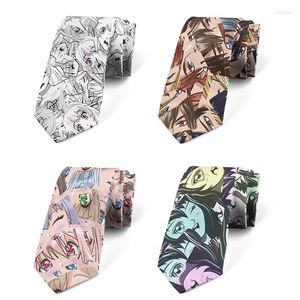 Bow Ties Japanese Cartoon Animation Printing Men's Necktie Fashion Casual 8cm Creative Novelty Tie Business Gift Cosplay Neutral
