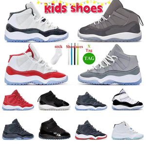 luxury kids shoes 11s baby shoes kids designer shoes Cherry Bred Low Cool Grey High White Bred Citrus Gamma Blue basketball shoes toddler sneakers