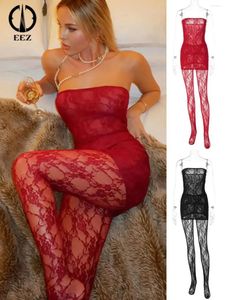 Vestidos casuais sexy laço vermelho ver através do envoltório peito mini vestido com leggings conjunto de correspondência mulheres meias terno festa coquette macacões