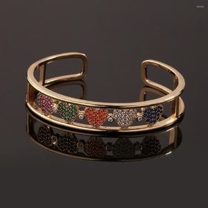 Bangle 2023 Ladies Fashion Jewelry Copper Inclaid Zircon Bracelet Bracelet