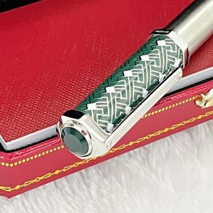 Luxury Ballponet caneta octógono, padrão de onda verde de alta qualidade com presente de top de caixa vermelha