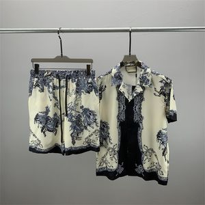 2 летние модные мужские спортивные костюмы Hawaii пляжные брюки набор дизайнерских рубашек печатные рубашка Man Slim Fit Правление директоров короткие пляжи#101#101