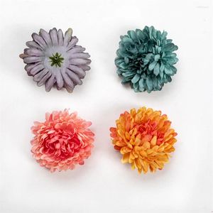 Decorative Flowers 20pcs Artificial Silk Marigold Flower Head For Wed Home Decor Birthday Party Supplies Accessories DIY Garden Vases Fake