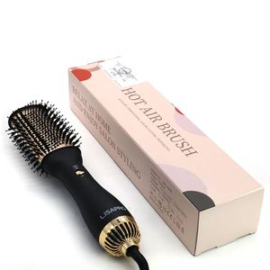 Выпрямители для волос LISAPRO OneStep Air Brush Volumizer PLUS 20 Фен и стайлер для волос Черная Золотая щетка для завивки волос 231122
