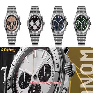 GF Maker Yeni Ürün Süper Kaliteli İzleme 42mm Chronomat 904 Çelik Kronograf İş Asya 7750 Hareket Mekanik Otomatik Erkek 307V