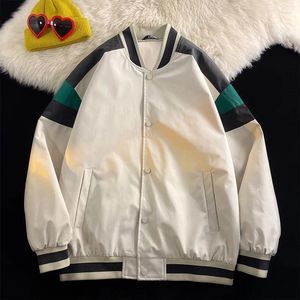 Kurtki męskie Hip Hop Bomber Jacket Men Men Kobiety luźne baseball w stylu koreański płaszcz równoważny gość punkowa wyścigowa warta wieżowa