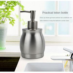 Liquid Soap Dispenser Hushåll 304 Rostfritt stål Lotionflaska 390 ml Manual för badrum hand sanitzer skum basus