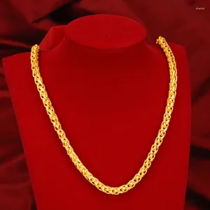 Choker Saiye Hip Hop 24K Gold Plated Rope 60cm herrkedja smycken gåva för kvinnor