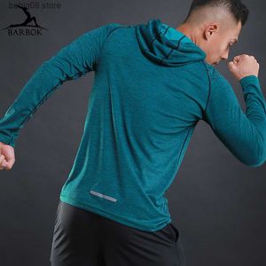 Gymkläder Ny hoodie som kör jackor för par män 3 färg fitness sportkläder natt reflekterande utomhus jogging lady gym sportrock T230422