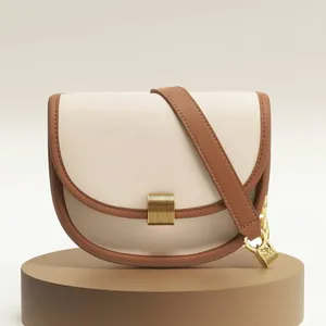 Sacos de noite 2023 Verão Cadeia de Ouro Luxo Feminino Crossbody Bag Mulheres Fechamento Magnético Vaca Couro Designer Saddle Bolsas CB7-13200