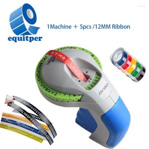 1Machine 5pcs /12MM Ribbon For Dymo 12965 Manual Label Printers 1610 1540 Motex C101 3D Tapes Makers