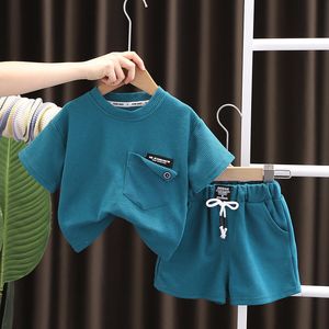 Zestawy odzieży Summer Baby Boy Ubrania dla dzieci Zestaw dziecięcy garnitur ubrań Tops Krótkocześnie T-shirt Spodnie 2pcs/set sport