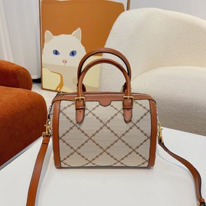 pillow bags fashion famous handbags lady top quality shoulder totes crossbody zipper cute women purse letter brown strap white wallets 27cm