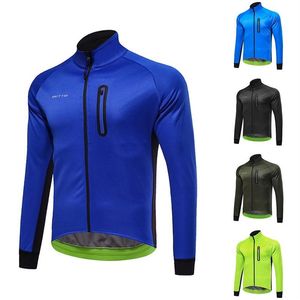 Nuovo inverno caldo giacca da ciclismo cerniera bicicletta MTB bici da strada abbigliamento antivento impermeabile maglia a maniche lunghe cappotto da arrampicata3259