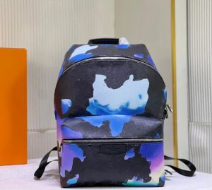 Mochilas da escola feminina Designer de couro Designer de couro genuíno Backpack Back Sports Sports Backpack Mackpack Graffiti de grande capacidade