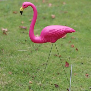 Garden Decorations 2 Style Realistic Flamingo Model Artificial Plastic Outdoor Decoration Wedding Villa Decor Ornament 230422