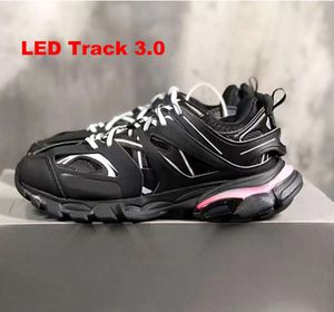 1balencaigaities-15 tasarımcı LED Track 3 3.0 Ayakkabı Erkekler Kadın Spor ayakkabıları Üçlü siyah Beyaz Pembe Turuncu Sarı Yeşil Tess.S. Gomma Sneaker Tracks Sports 102ess