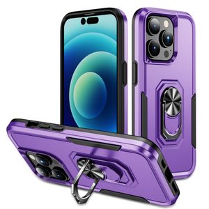 Stoßfeste Hybrid-Magnetring-Ständerhüllen für iPhone 14 Pro Max 13 12 11 XS XR X 8 7 Plus Military Matte Hard Phone Cover