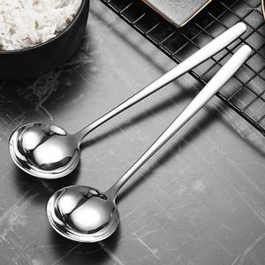 Spoons Tableware Stainless Steel Spoon Child Kids Dinnerware Metal Cooking Kitchen Ladle
