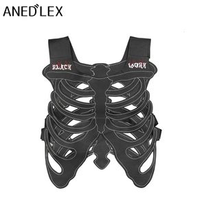 Men's Tank Tops Hip Hop Punk Fashion Creativity Designer Vest Adjustable Skeleton One Size and Women's Streetwear Clothing 230422