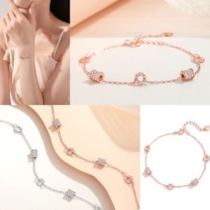 top quailty S925 Designer jewelry women bracelet Classic Roman numerals Diamond Love Pendant bracelet Fashion hand jewelry partydress gift 5.33x4.78mm