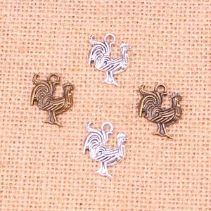 Encantos 16pcs galo galo pingentes de metal para pulseira e colar jóias diy artesanal 22 18mm