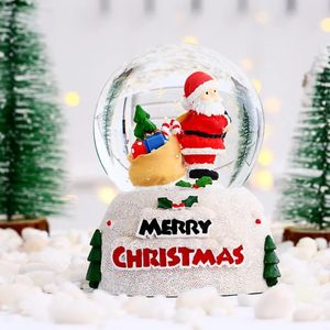 Dekorativa föremål Figurer Crystal Ball Night Light Lamp Christmas Snow Globe Ornament Home Decor Gift 231122