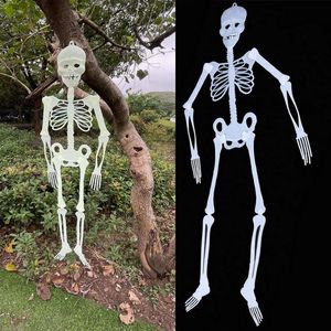 Natal halloween esqueleto decoração adereços simulado corpo humano esqueleto de plástico esqueleto casa fantasma decoração esqueleto cabeça 312j