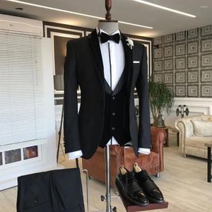 Men's Suits Black Men Tuxedo Groom Groomsman Business Suit Wedding Party Dress Special Occasions Jacket Pants Vest 3 Piece Set 04