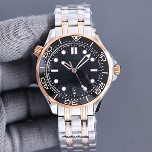 Top Free 41MM Luxury Automatic Mechanical Outdoor Mens Watches Watch Black Dial With Stainless Steel Bracelet Rotatable Bezel Transparent Case Back