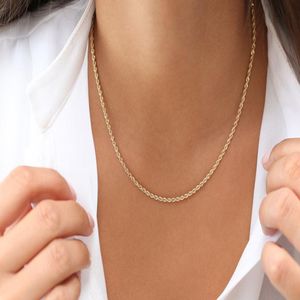 Classic Hip Hop Style Necklace Fashion Hemp Flowers Chain Stainless Steel Necklace Female All-Match Cold Titanium Steel Chain