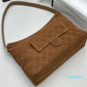 Черно-коричневая замшевая сумка подмышками, большая высококачественная дизайнерская женская замшевая кожаная сумка на плечо, сумка на молнии, 32 см, чехлы для карточек