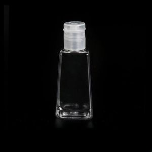 30ml Empty hand sanitizer PET Plastic Bottle with flip cap trapezoid shape bottle for makeup remover disinfectant liquid Bhsrw
