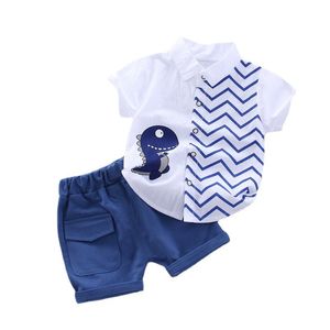 Zestawy odzieży Summer Dzieci Modna odzież Baby Boys Dziewczęta Koszulka Kreskówki 2PC/zestawy Dzieci Niemowlę Casual Ubrania Toddler Tracksuit 230422